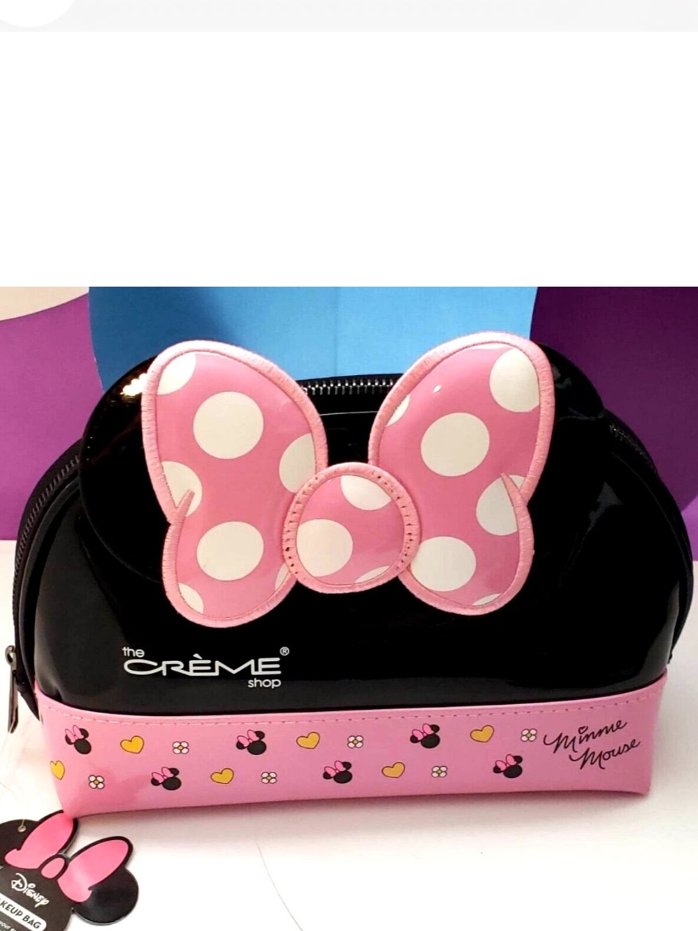 The Crème Shop x Minnie Mouse Pink Polka Dot Cosmetic Bag